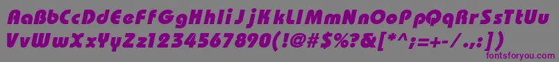 BahamasHeavyx Font – Purple Fonts on Gray Background