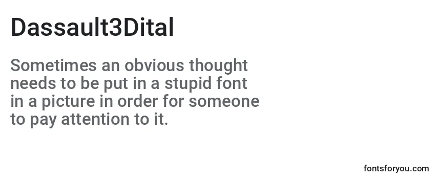 Review of the Dassault3Dital Font