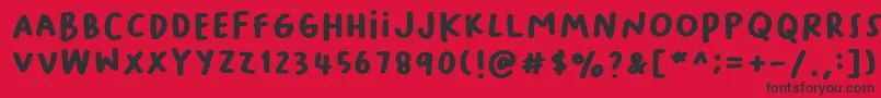 Baksosapi Font – Black Fonts on Red Background