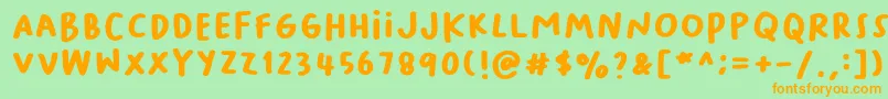 Baksosapi Font – Orange Fonts on Green Background