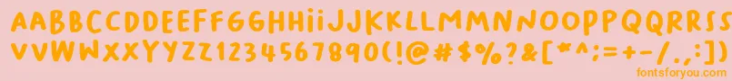 Baksosapi Font – Orange Fonts on Pink Background