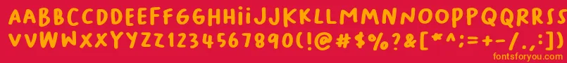 Baksosapi Font – Orange Fonts on Red Background