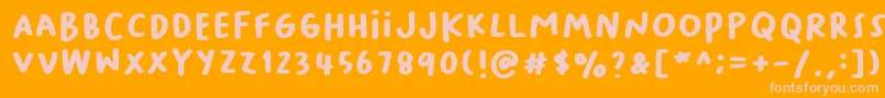 More about Baksosapi Font Baksosapi Font – Pink Fonts on Orange Background