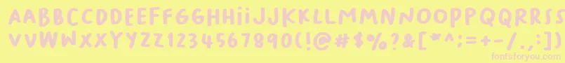 Baksosapi Font – Pink Fonts on Yellow Background