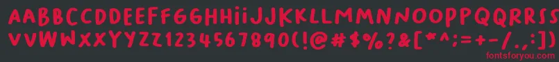 Baksosapi Font – Red Fonts on Black Background