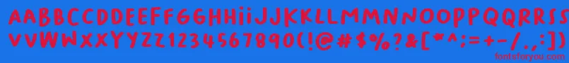 Baksosapi Font – Red Fonts on Blue Background