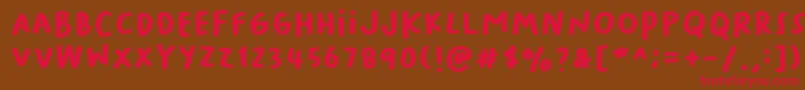 Baksosapi Font – Red Fonts on Brown Background