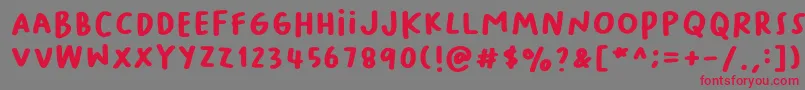 Baksosapi Font – Red Fonts on Gray Background