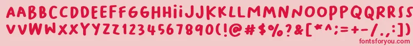 Baksosapi Font – Red Fonts on Pink Background
