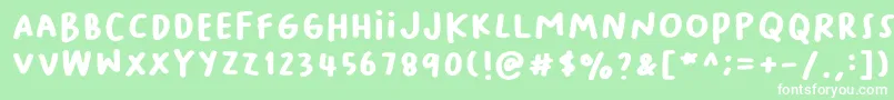 Baksosapi Font – White Fonts on Green Background