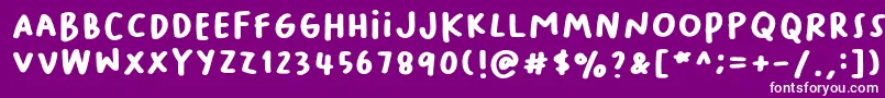 Baksosapi Font – White Fonts on Purple Background
