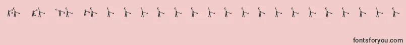 Semaphore-Schriftart – Schwarze Schriften auf rosa Hintergrund
