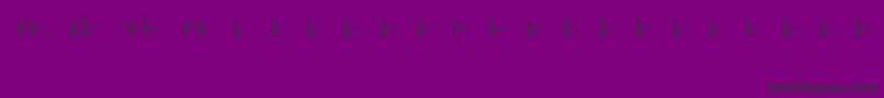 Semaphore Font – Black Fonts on Purple Background