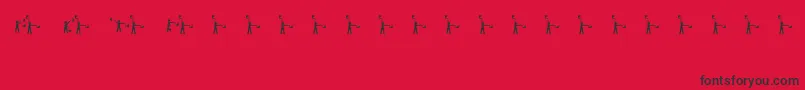 fuente Semaphore – Fuentes Negras Sobre Fondo Rojo