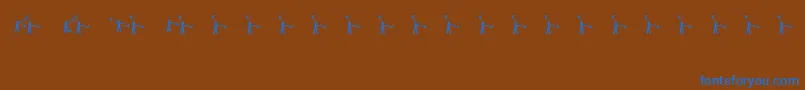 Шрифт Semaphore – синие шрифты на коричневом фоне