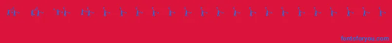 Semaphore Font – Blue Fonts on Red Background