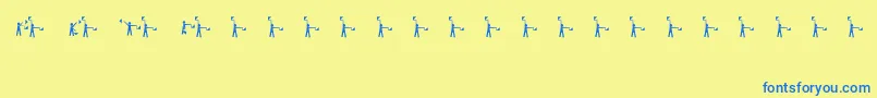 Шрифт Semaphore – синие шрифты на жёлтом фоне