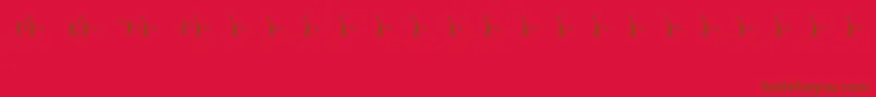 Semaphore Font – Brown Fonts on Red Background
