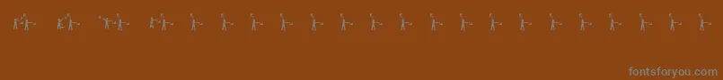 Semaphore Font – Gray Fonts on Brown Background