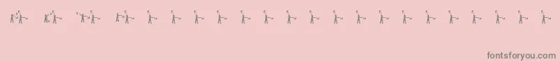 Semaphore Font – Gray Fonts on Pink Background