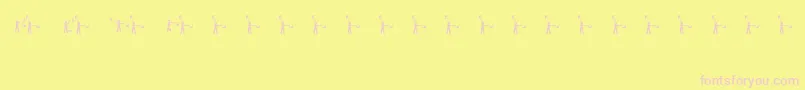 Semaphore Font – Pink Fonts on Yellow Background