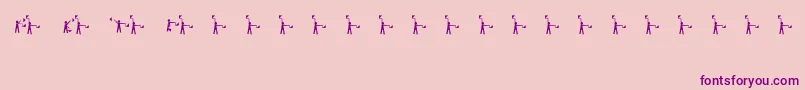 Semaphore-Schriftart – Violette Schriften auf rosa Hintergrund