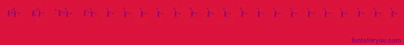 Semaphore Font – Purple Fonts on Red Background