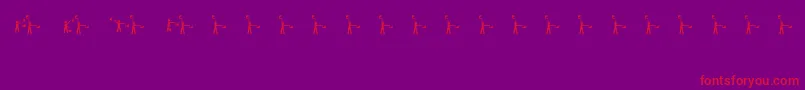 Semaphore Font – Red Fonts on Purple Background