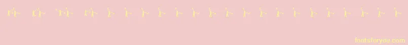 Semaphore-Schriftart – Gelbe Schriften auf rosa Hintergrund