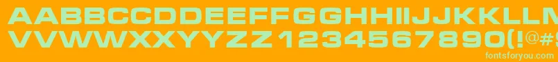 Mic Font – Green Fonts on Orange Background