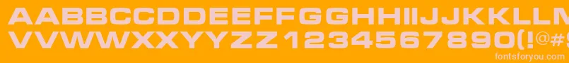 Mic-Schriftart – Rosa Schriften auf orangefarbenem Hintergrund