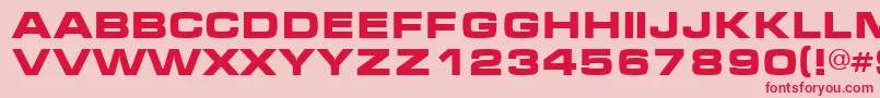 Mic Font – Red Fonts on Pink Background