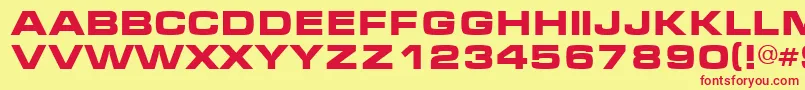 Mic Font – Red Fonts on Yellow Background
