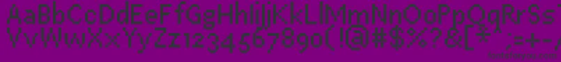 PfEastaSevenCondensed Font – Black Fonts on Purple Background