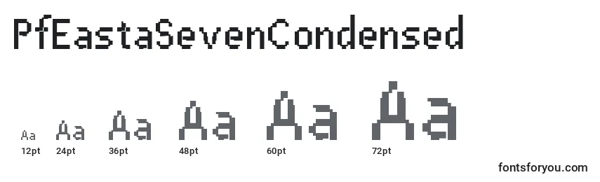 PfEastaSevenCondensed Font Sizes
