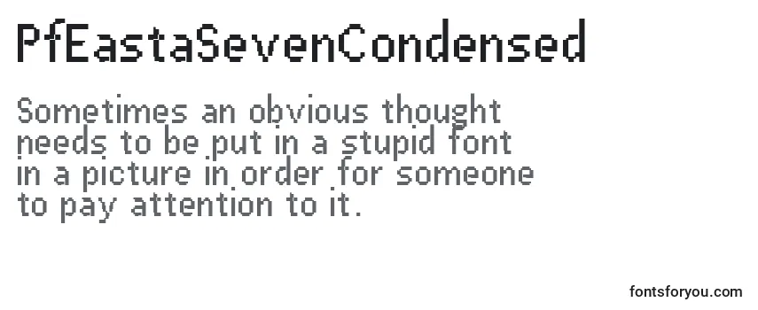 Review of the PfEastaSevenCondensed Font
