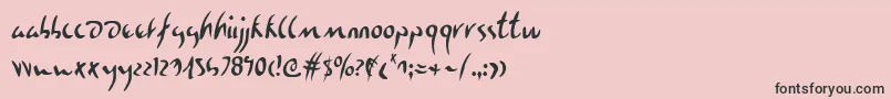 フォントEagleclawCondensed – ピンクの背景に黒い文字