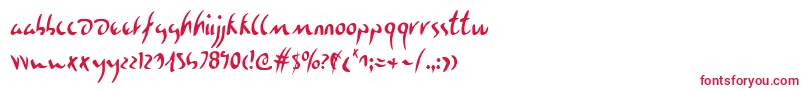 EagleclawCondensed Font – Red Fonts on White Background