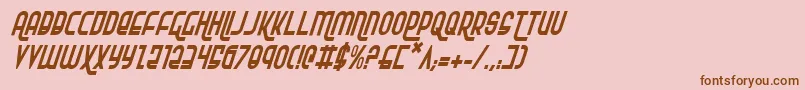 RokikierCondensedItalic Font – Brown Fonts on Pink Background