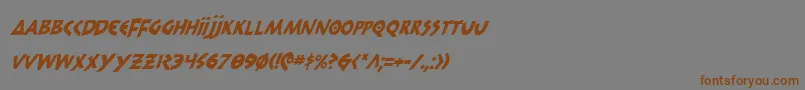 Шрифт 300trojansci – коричневые шрифты на сером фоне