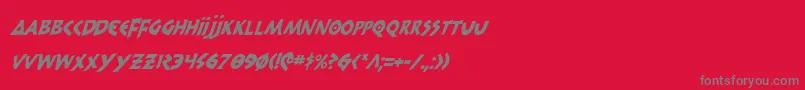 300trojansci Font – Gray Fonts on Red Background