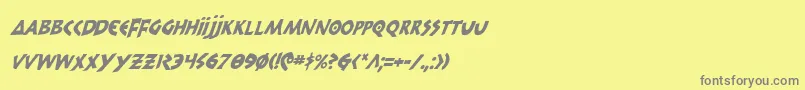 Шрифт 300trojansci – серые шрифты на жёлтом фоне