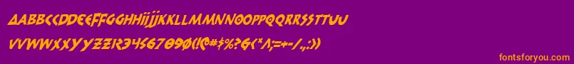 300trojansci-fontti – oranssit fontit violetilla taustalla