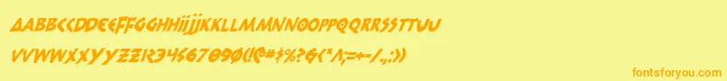 300trojansci Font – Orange Fonts on Yellow Background
