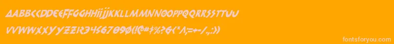 Шрифт 300trojansci – розовые шрифты на оранжевом фоне