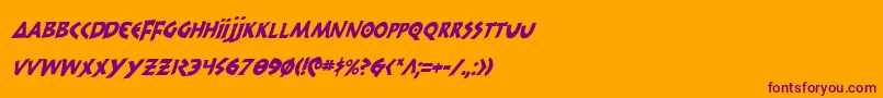 Шрифт 300trojansci – фиолетовые шрифты на оранжевом фоне