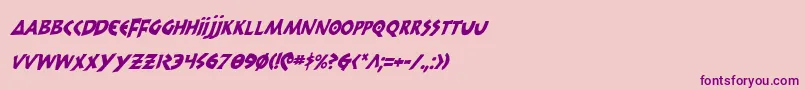 300trojansci-Schriftart – Violette Schriften auf rosa Hintergrund