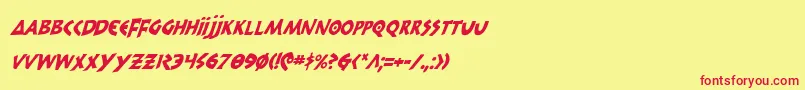 300trojansci Font – Red Fonts on Yellow Background