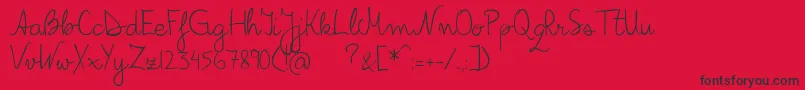 Bilius Font – Black Fonts on Red Background