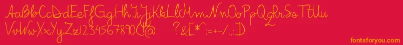 Bilius Font – Orange Fonts on Red Background